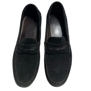 Munro American Black Suede Penny Loafer Women's Size 7.5 Slip On Classic